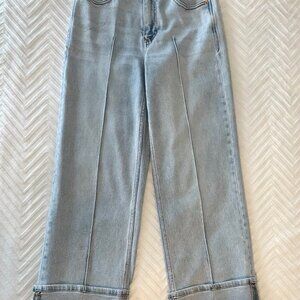 Dear John Denim HOLLY Super High Rise Cuffed Straight Jean 26 - Pistano Wash